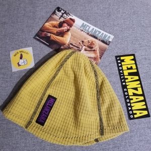 Melanzana Yellow Microgrid Beanie Adult Size Medium